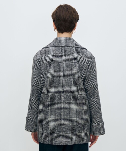 WEB先行予約】カシミヤグレンチェック ダブルブレストコート