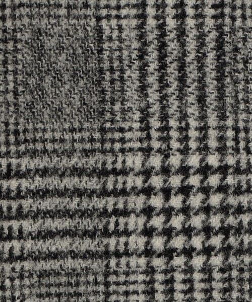 ウールカシミヤグレンチェック ダブルブレストコート（ピーコート