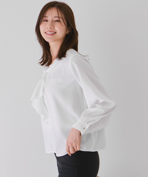 Jayro(ジャイロ)の「金具チェーン付き衿ボウタイブラウス(シャツ/ブラウス・レディース・ホワイト系その他/レッド/ブラック/ホワイト系その他2/ブルー/ピンク系その他2・M)」の21枚目の写真