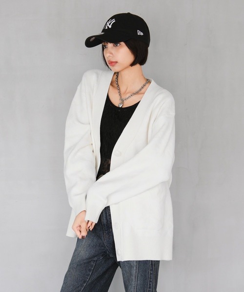 フラワージャガードVカーディガン（カーディガン/ボレロ）｜PAGEBOY