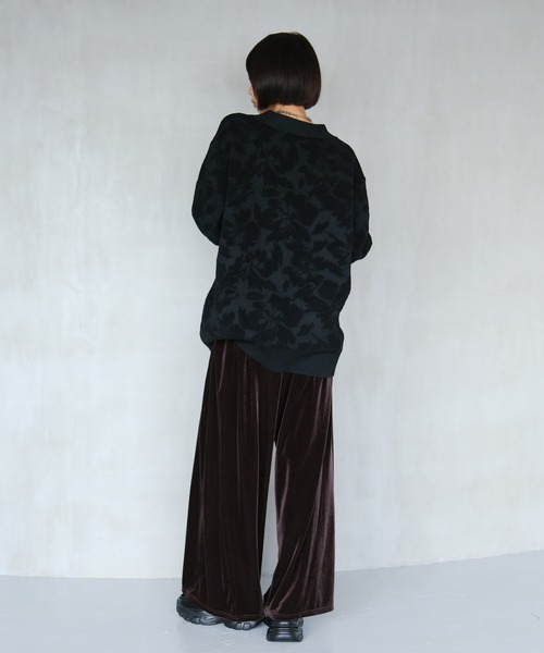 PAGEBOY（ページボーイ）の「フラワージャガードVカーディガン（カーディガン/ボレロ・レディース・オフホワイト/ブラウン/ネイビー/ブラック・FREE）」の17枚目の写真