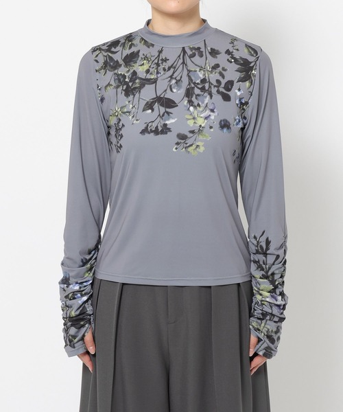 HARE（ハレ）の「シャーリングデザイントップス(HARE)（Tシャツ/カットソー・レディース・オレンジ/ブルー/ブラック/ホワイト/ブラック系その他/グレー・FREE）」の19枚目の写真