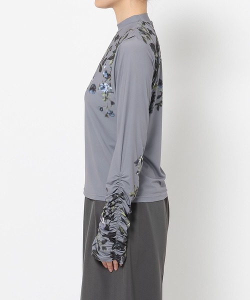 HARE（ハレ）の「シャーリングデザイントップス(HARE)（Tシャツ/カットソー・レディース・オレンジ/ブルー/ブラック/ホワイト/ブラック系その他/グレー・FREE）」の20枚目の写真