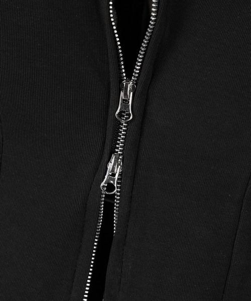 me+em select（ミームセレクト）の「【 ２color 】ダブルジップコルセットスクエアネックロンＴ ／ double zip corset square neck longsleeve T-Shirt（Tシャツ/カットソー・レディース・ホワイト/ブラック・FREE）」の14枚目の写真