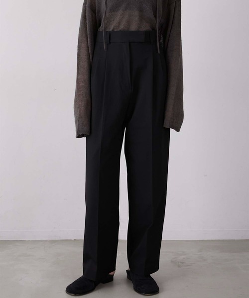 LA PEAU DE GEM(ラポドゥジェム)の「【LA PEAU DE GEM】heavy slacks/ヘビースラックス(スラックス・レディース・ブラウン/グレー/ブラック・2/3/1)」の1枚目の写真