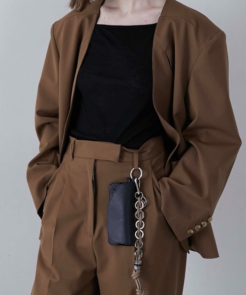 LA PEAU DE GEM(ラポドゥジェム)の「【LA PEAU DE GEM】heavy slacks/ヘビースラックス(スラックス・レディース・ブラウン/グレー/ブラック・2/3/1)」の20枚目の写真