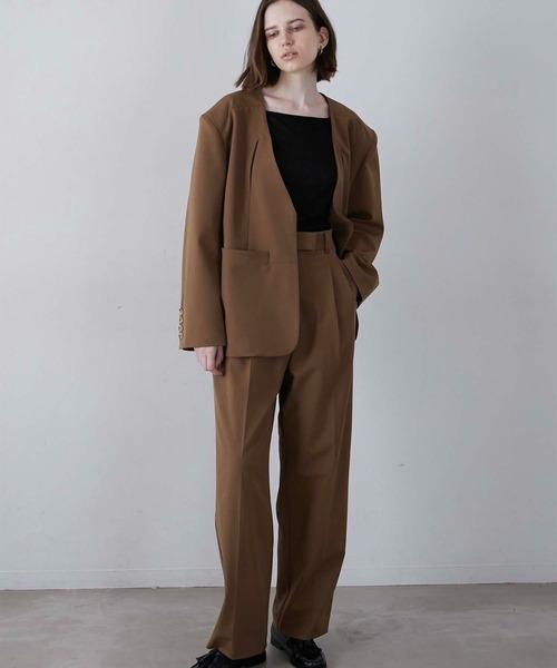 LA PEAU DE GEM(ラポドゥジェム)の「【LA PEAU DE GEM】heavy slacks/ヘビースラックス(スラックス・レディース・ブラウン/グレー/ブラック・2/3/1)」の19枚目の写真