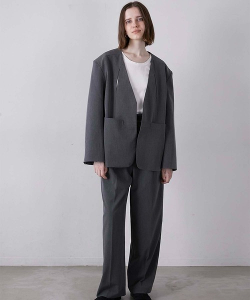 LA PEAU DE GEM(ラポドゥジェム)の「【LA PEAU DE GEM】heavy slacks/ヘビースラックス(スラックス・レディース・ブラウン/グレー/ブラック・2/3/1)」の16枚目の写真