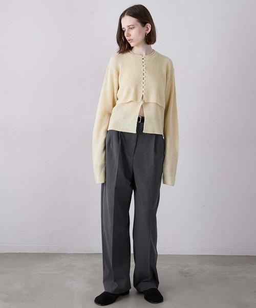 LA PEAU DE GEM(ラポドゥジェム)の「【LA PEAU DE GEM】heavy slacks/ヘビースラックス(スラックス・レディース・ブラウン/グレー/ブラック・2/3/1)」の12枚目の写真