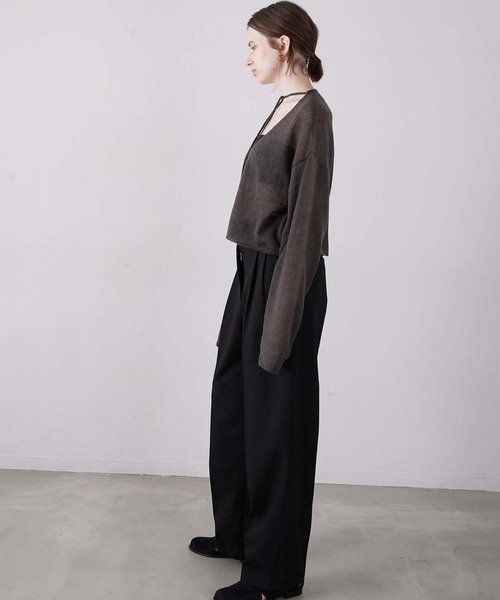 LA PEAU DE GEM(ラポドゥジェム)の「【LA PEAU DE GEM】heavy slacks/ヘビースラックス(スラックス・レディース・ブラウン/グレー/ブラック・2/3/1)」の5枚目の写真