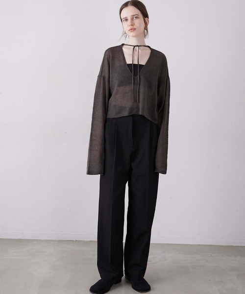 LA PEAU DE GEM(ラポドゥジェム)の「【LA PEAU DE GEM】heavy slacks/ヘビースラックス(スラックス・レディース・ブラウン/グレー/ブラック・2/3/1)」の7枚目の写真