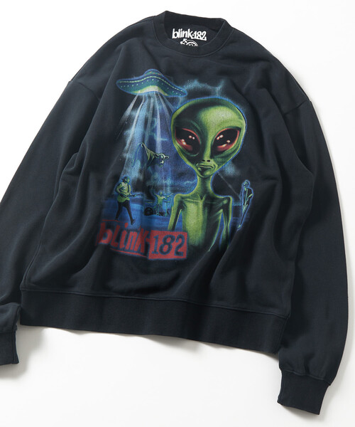 FREAK'S STORE(フリークスストア)の「【EXCLUSIVE】BLINK182 print L/S Tee / ブリンク182 エイリアングラフィックプリント スウェット(スウェット・メンズ・ブラック・MEDIUM/LARGE/X-LARGE)」の3枚目の写真