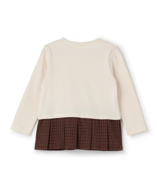 KP（ケーピー）の「チェックプリーツ 長袖チュニック（チュニック・キッズ・オフホワイト/ブルー・90cm/100cm/110cm/120cm/130cm）」の9枚目の写真