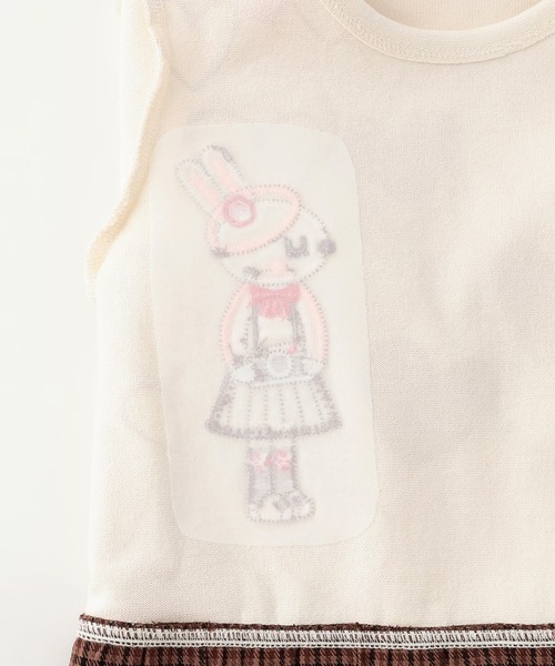 KP（ケーピー）の「チェックプリーツ 長袖チュニック（チュニック・キッズ・オフホワイト/ブルー・90cm/100cm/110cm/120cm/130cm）」の6枚目の写真