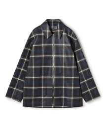 ブルゾン（ブラウン/茶色系・チェック柄）ファッション通販