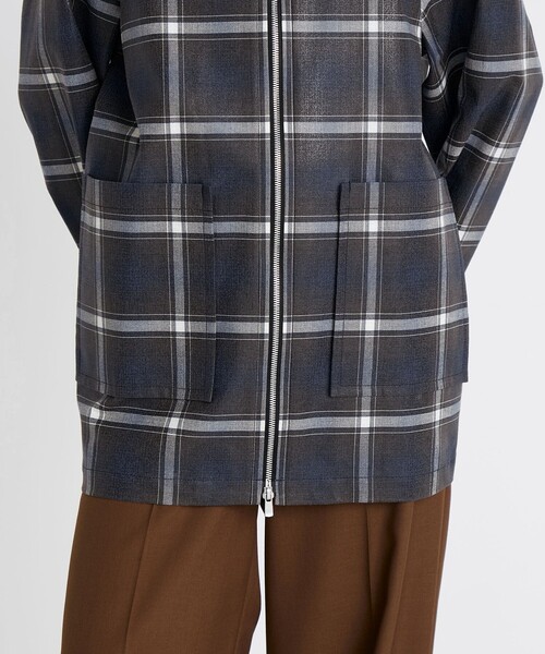 EDITION（エディション）の「箔コーティングチェック ジップブルゾン（ブルゾン・レディース・ダークブラウン・36/34）」の11枚目の写真