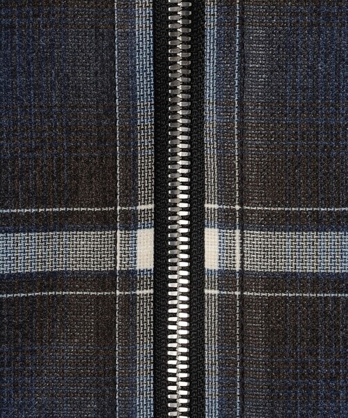 EDITION（エディション）の「箔コーティングチェック ジップブルゾン（ブルゾン・レディース・ダークブラウン・36/34）」の13枚目の写真