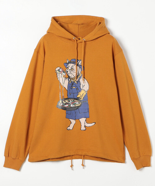 FREAK'S STORE(フリークスストア)の「限定展開 go slow caravan/ゴースローキャラバン CATヘムスピンドルパーカー / 352607(パーカー・メンズ・キャメル/オフホワイト・3/4/2/5)」の2枚目の写真