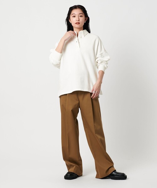 MARW UNITED ARROWS＞ポロカラー オーバー スウェット プルオーバー