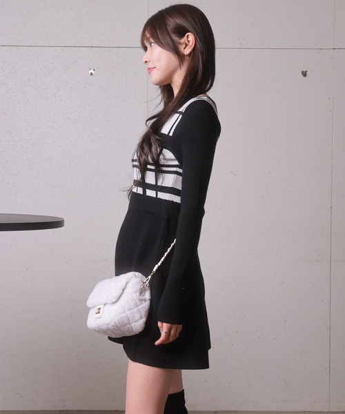 セール】LPチェックフレアニットワンピース（ワンピース）｜LIPSERVICE