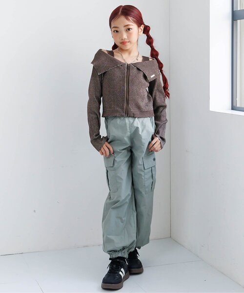 algy（アルジー）の「ピグメントライクオフショルリブニットトップス（ニット/セーター・キッズ・ブラック/サックスブルー/ブラウン・XX-SMALL/X-SMALL/MEDIUM/SMALL）」の4枚目の写真