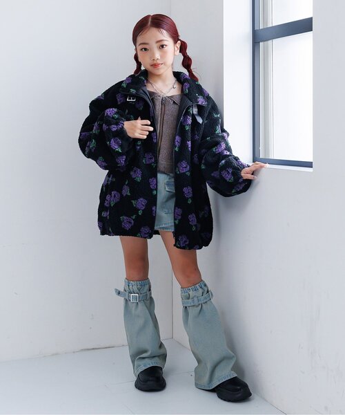 algy（アルジー）の「ピグメントライクオフショルリブニットトップス（ニット/セーター・キッズ・ブラック/サックスブルー/ブラウン・XX-SMALL/X-SMALL/MEDIUM/SMALL）」の7枚目の写真