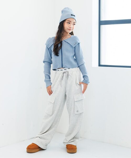 algy（アルジー）の「ピグメントライクオフショルリブニットトップス（ニット/セーター・キッズ・ブラック/サックスブルー/ブラウン・XX-SMALL/X-SMALL/MEDIUM/SMALL）」の8枚目の写真