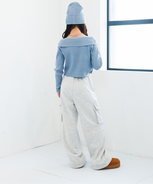 algy（アルジー）の「ピグメントライクオフショルリブニットトップス（ニット/セーター・キッズ・ブラック/サックスブルー/ブラウン・XX-SMALL/X-SMALL/MEDIUM/SMALL）」の9枚目の写真