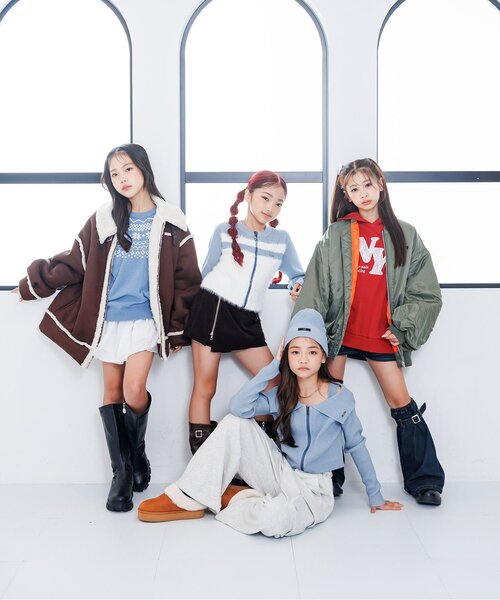 algy（アルジー）の「ピグメントライクオフショルリブニットトップス（ニット/セーター・キッズ・ブラック/サックスブルー/ブラウン・XX-SMALL/X-SMALL/MEDIUM/SMALL）」の11枚目の写真