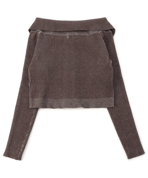 algy（アルジー）の「ピグメントライクオフショルリブニットトップス（ニット/セーター・キッズ・ブラック/サックスブルー/ブラウン・XX-SMALL/X-SMALL/MEDIUM/SMALL）」の14枚目の写真