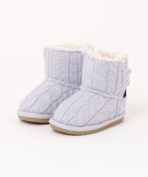 ASBee(アスビー)の「R.L.B アール・エル・ビー ベビー ボアブーツ【あったか/内側全面インナーボア】子供靴 キッズブーツ(ブーツ・キッズ・アイボリー/キャメル/ブラウン/パープル系その他/ベージュ・13.0cm/14.0cm/15.0cm)」の4枚目の写真