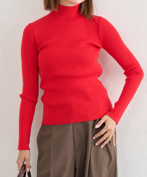 スピックアンドスパン　カシミヤエンブロイダリーニット　HOPE刺繍　レッド Spick & Span｜スピック アンド スパンのニット/セーター