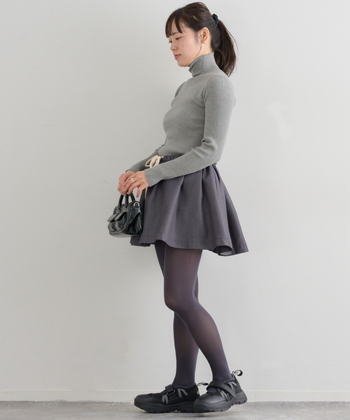 U by SPICK&SPAN（ユーバイスピックアンドスパン）の「《追加》リブタートルニット（ニット/セーター・レディース・グレー/アイボリー/ブラウン/レッド・FREE）」の11枚目の写真