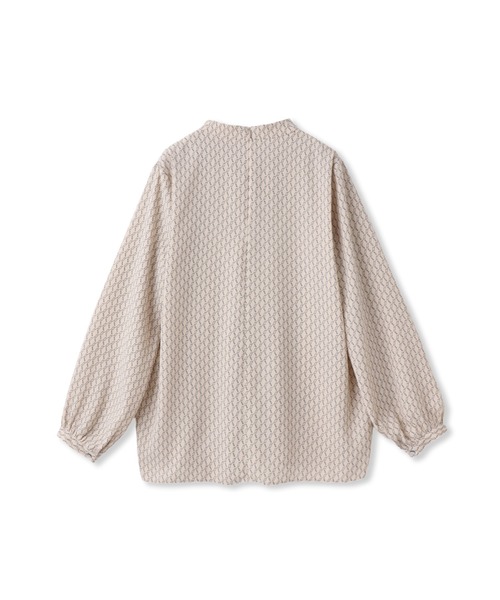 LAUTREAMONT（ロートレアモン）の「【WEB限定】バックサテン小紋プリントブラウス（シャツ/ブラウス・レディース・アイボリー/ブラック系その他/ベージュ系その他・9号/11号）」の5枚目の写真