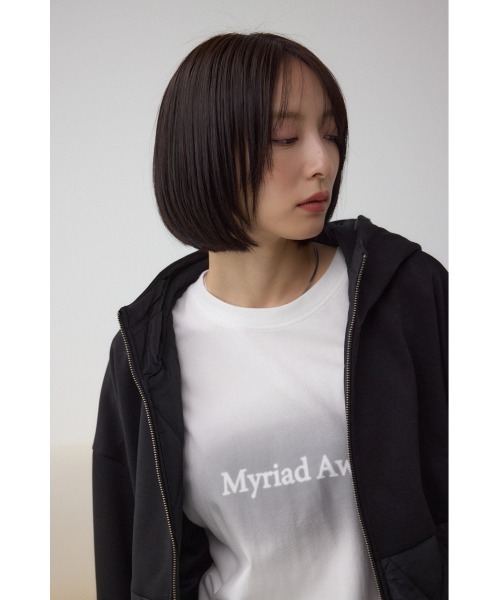 AZUL by moussy（アズールバイマウジー）の「ダンボールドッキングジップパーカー（パーカー・レディース・ブラック/グレイッシュベージュ/ブラウン・SMALL/MEDIUM）」の5枚目の写真