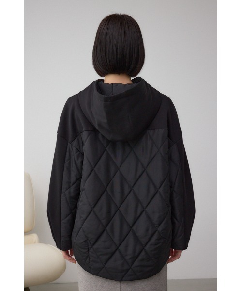 AZUL by moussy（アズールバイマウジー）の「ダンボールドッキングジップパーカー（パーカー・レディース・ブラック/グレイッシュベージュ/ブラウン・SMALL/MEDIUM）」の10枚目の写真