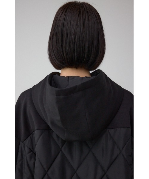 AZUL by moussy（アズールバイマウジー）の「ダンボールドッキングジップパーカー（パーカー・レディース・ブラック/グレイッシュベージュ/ブラウン・SMALL/MEDIUM）」の12枚目の写真