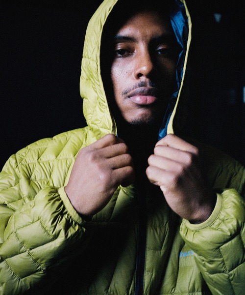 HUF（ハフ）の「HUF X TAION CASCADE PACKABLE HOODED DOWN JACKET（ブルゾン・メンズ・パープル系その他/ブラック/ストーン/イエロー系その他・S/M/L/XL/XXL）」の8枚目の写真