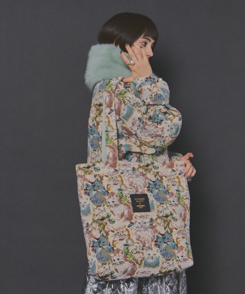 manana suerte（マニャーナスエルテ）の「WONDER SALON CATゴブラントートバッグ（トートバッグ・レディース・ブラック/ベージュ・FREE）」の9枚目の写真