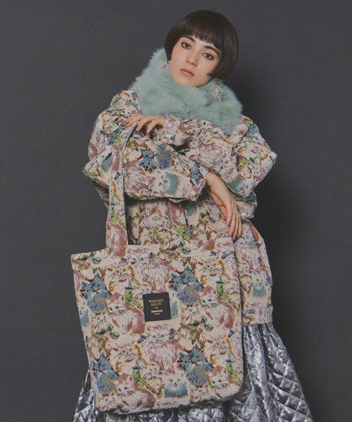 manana suerte（マニャーナスエルテ）の「WONDER SALON CATゴブラントートバッグ（トートバッグ・レディース・ブラック/ベージュ・FREE）」の10枚目の写真