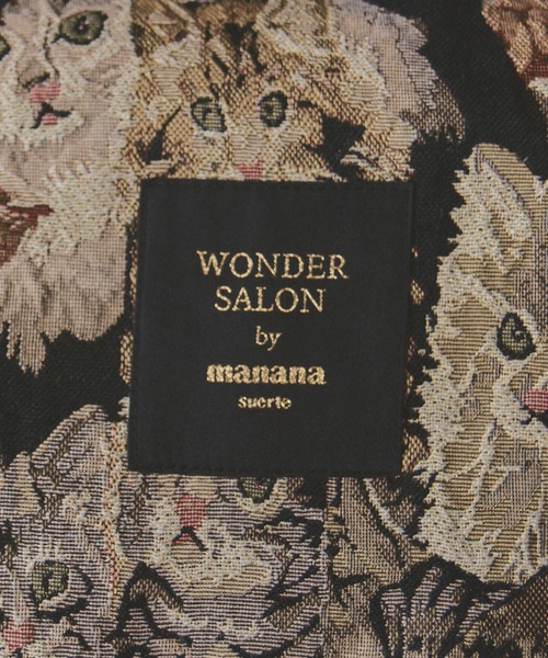 manana suerte（マニャーナスエルテ）の「WONDER SALON CATゴブラントートバッグ（トートバッグ・レディース・ブラック/ベージュ・FREE）」の6枚目の写真
