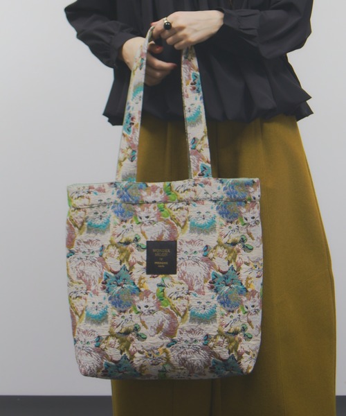 manana suerte（マニャーナスエルテ）の「WONDER SALON CATゴブラントートバッグ（トートバッグ・レディース・ブラック/ベージュ・FREE）」の20枚目の写真