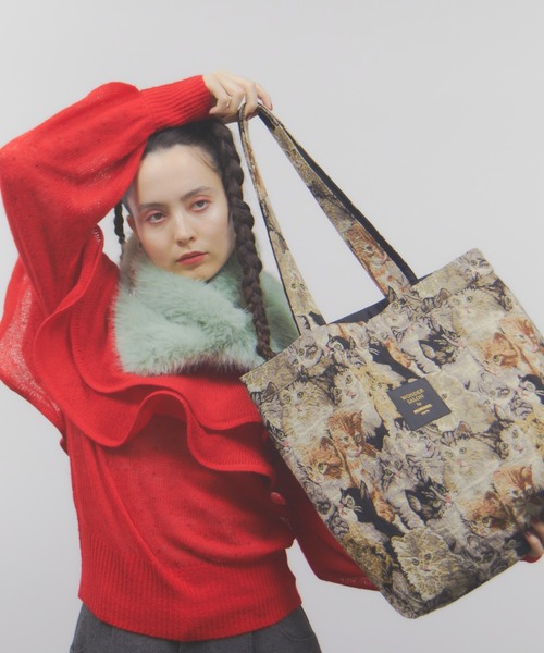 manana suerte（マニャーナスエルテ）の「WONDER SALON CATゴブラントートバッグ（トートバッグ・レディース・ブラック/ベージュ・FREE）」の15枚目の写真