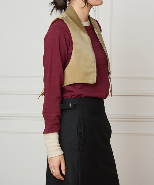 IENA LA BOUCLE(イエナラブークル)の「JUN MIKAMI/ジュンミカミ フライトベスト 25AW-11-J(その他アウター・レディース・ベージュ・FREE)」の18枚目の写真