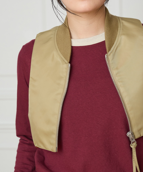 IENA LA BOUCLE(イエナラブークル)の「JUN MIKAMI/ジュンミカミ フライトベスト 25AW-11-J(その他アウター・レディース・ベージュ・FREE)」の19枚目の写真