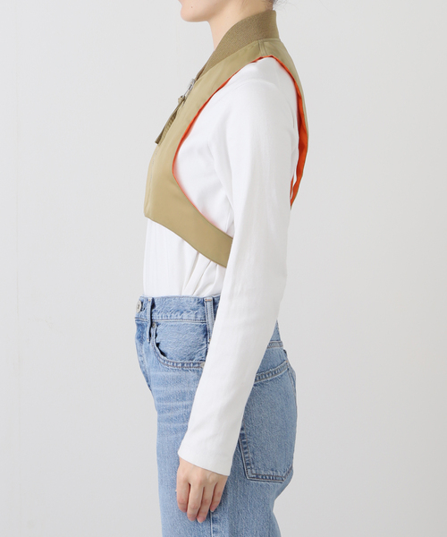 IENA LA BOUCLE(イエナラブークル)の「JUN MIKAMI/ジュンミカミ フライトベスト 25AW-11-J(その他アウター・レディース・ベージュ・FREE)」の5枚目の写真