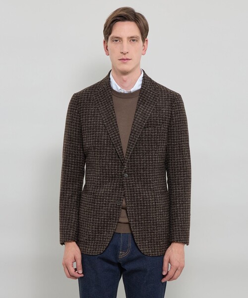 MACKINTOSH LONDON(マッキントッシュ ロンドン)の「【FLEX JERSEY】【ROMA/ローマ】ハウンドトゥースジャケット(テーラードジャケット・メンズ・ダークブラウン・36/38/40)」の3枚目の写真
