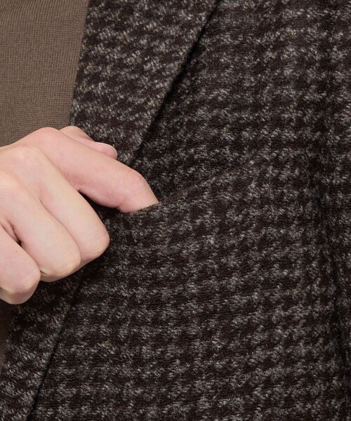MACKINTOSH LONDON(マッキントッシュ ロンドン)の「【FLEX JERSEY】【ROMA/ローマ】ハウンドトゥースジャケット(テーラードジャケット・メンズ・ダークブラウン・36/38/40)」の6枚目の写真