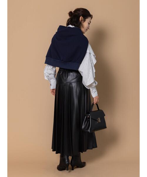 Te chichi（テチチ）の「レザータックプリーツスカート（スカート・レディース・ブラウン/ブラック・F）」の9枚目の写真