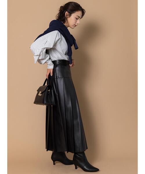 Te chichi（テチチ）の「レザータックプリーツスカート（スカート・レディース・ブラウン/ブラック・F）」の19枚目の写真